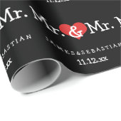 Mr. and Mr Two Grooms Wedding Geschenkpapier (Rolleneckpunkt)