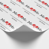 Mr. and Mr Two Grooms Wedding Geschenkpapier (Ecke)