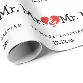 Mr. and Mr Two Grooms Wedding Geschenkpapier