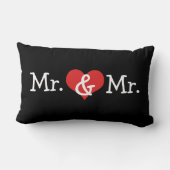 Mr. and Mr Two Grooms Wedding Gift Lendenkissen (Rückseite)
