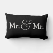 Mr. and Mr Two Grooms Wedding Gift Lendenkissen (Rückseite)