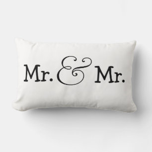 Mr. and Mr Two Grooms Wedding Gift Lendenkissen
