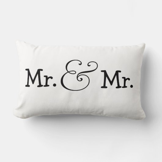 Mr. and Mr Two Grooms Wedding Gift Lendenkissen (Vorderseite)