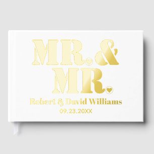 Mr. and Mr. typography white Gay wedding folie Gästebuch