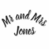 Mr and Mrs Aufkleber (Vorderseite)