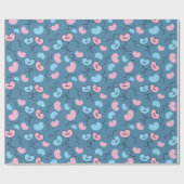 Mr. and Mrs Balloon Verlobung Shower Gift Nahtlos Geschenkpapier (Flach)