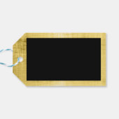 Mr. and Mrs Black Gold Sci Fi Theme Wedding Geschenkanhänger (Rückseite Horizontal)