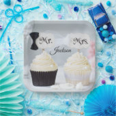 Mr. and Mrs. Bridal Shower Paper Plates Pappteller (Party)