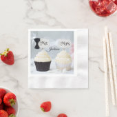 Mr. and Mrs. Bride and Groom Bridal Shower Napkins Serviette (Beispiel)