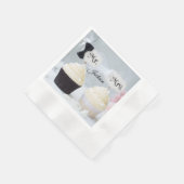Mr. and Mrs. Bride and Groom Bridal Shower Napkins Serviette (Ecke)