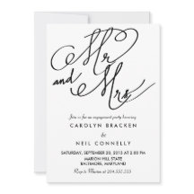 Mr. and Mrs. Classy Typografy Engagement Party