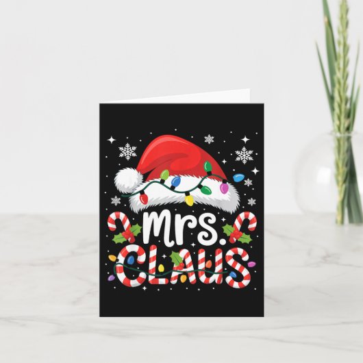 Mr And Mrs Claus Couples Matching Christmas Karte (Vorderseite)