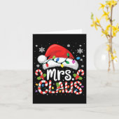 Mr And Mrs Claus Couples Matching Christmas Karte (Gelbe Blume)