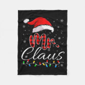 Mr And Mrs Claus Couples Matching Christmas Pajama Fleecedecke (Vorderseite)