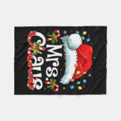 Mr And Mrs Claus Couples Matching Christmas Pajama Fleecedecke (Vorderseite (Horizontal))