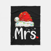 Mr And Mrs Claus Couples Matching Christmas Pajama Fleecedecke (Vorderseite)