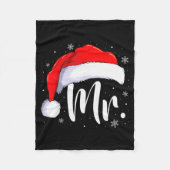 Mr And Mrs Claus Couples Matching Christmas Pajama Fleecedecke (Vorderseite)