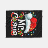 Mr And Mrs Claus Couples Matching Christmas Pajama Fleecedecke (Vorderseite (Horizontal))