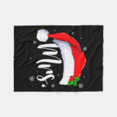 Mr And Mrs Claus Couples Matching Christmas Pajama Fleecedecke (Vorderseite (Horizontal))