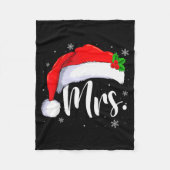 Mr And Mrs Claus Couples Matching Christmas Pajama Fleecedecke (Vorderseite)