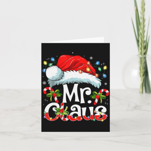 Mr And Mrs Claus Couples Matching Christmas Pajama Karte (Vorderseite)
