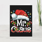 Mr And Mrs Claus Couples Matching Christmas Pajama Karte (Vorderseite)