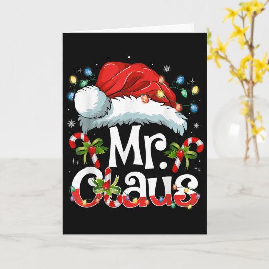 Mr And Mrs Claus Couples Matching Christmas Pajama Karte (Gelbe Blume)