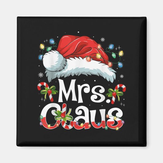 Mr And Mrs Claus Couples Matching Christmas Pajama Magnet (Vorne)