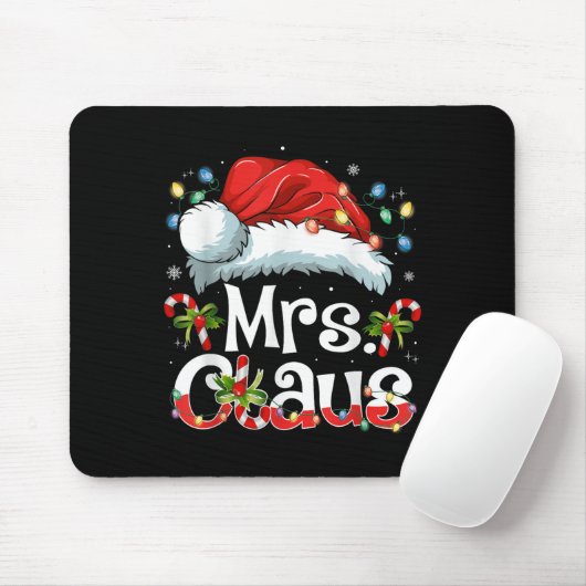 Mr And Mrs Claus Couples Matching Christmas Pajama Mousepad (Mit Mouse)