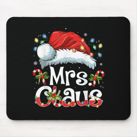 Mr And Mrs Claus Couples Matching Christmas Pajama Mousepad (Vorne)
