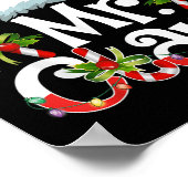 Mr And Mrs Claus Couples Matching Christmas Pajama Poster (Ecke)