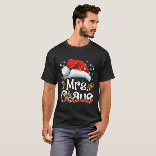 Mr And Mrs Claus Couples Matching Christmas Pajama T-Shirt (Vorne ganz)