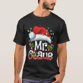 Mr And Mrs Claus Couples Matching Christmas Pajama T-Shirt (Vorderseite)