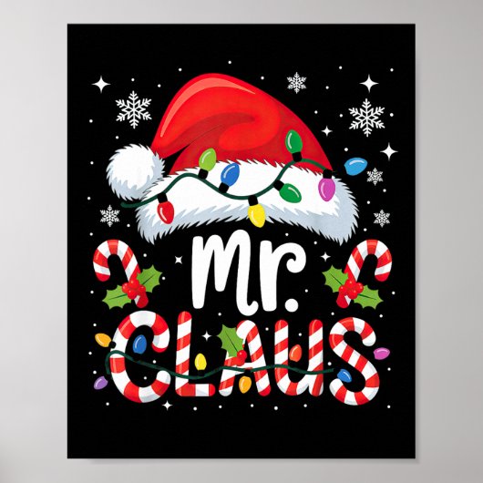 Mr And Mrs Claus Couples Matching Christmas Poster (Vorne)
