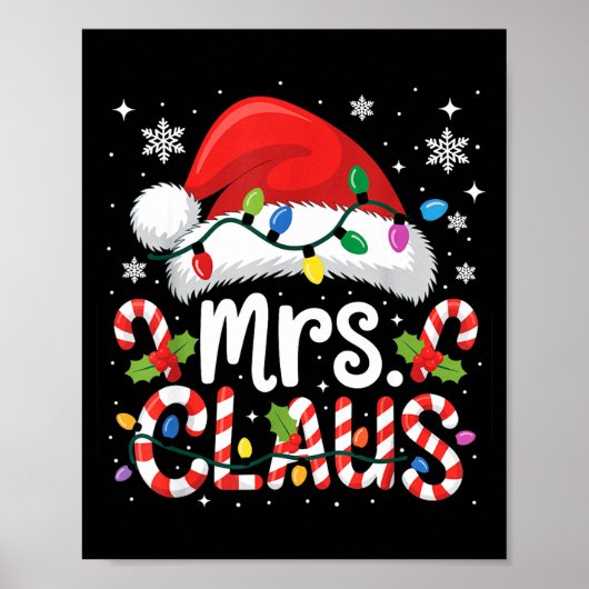 Mr And Mrs Claus Couples Matching Christmas Poster (Vorne)