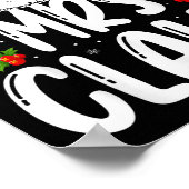 Mr And Mrs Claus Couples Matching Christmas Santa Poster (Ecke)