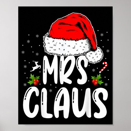 Mr And Mrs Claus Couples Matching Christmas Santa  Poster (Vorne)