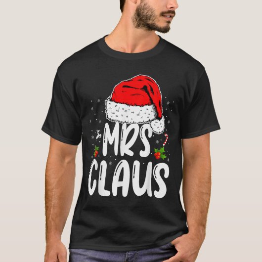 Mr And Mrs Claus Couples Matching Christmas Santa T-Shirt (Vorderseite)