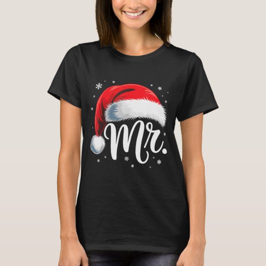 Mr And Mrs Claus Couples Matching  T-Shirt (Vorderseite)