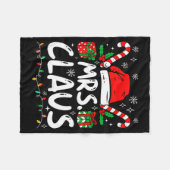 Mr And Mrs Claus Santa Hat Couples Family Christma Fleecedecke (Vorderseite (Horizontal))