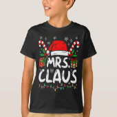 Mr And Mrs Claus Santa Hat Couples Family Christma T-Shirt (Vorderseite)