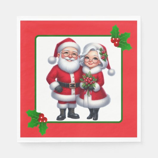 Mr. And Mrs. Claus  Serviette (Vorderseite)