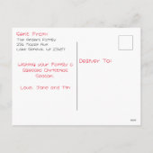 Mr. and Mrs. Clause Niedliche Weihnachten Personal (Rückseite)