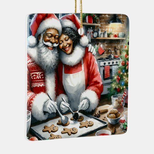 Mr. and Mrs. Clause Niedliche Weihnachten Personal Keramikornament (Rechts)
