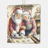 Mr. and Mrs. Clause Niedliche Weihnachten Personal Keramikornament (Links)