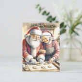 Mr. and Mrs. Clause Niedliche Weihnachten Personal Postkarte (Stehend Vorderseite)