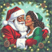 Mr and Mrs Clause Sweet Christmas  Aufkleber (Vorderseite)