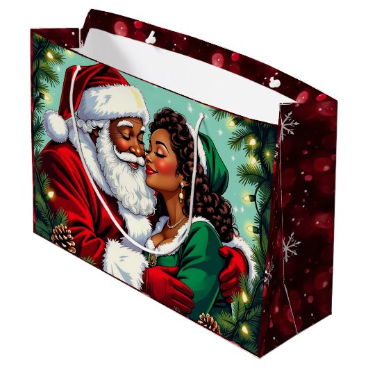 Mr and Mrs Clause Sweet Christmas Große Geschenktüte (Rückseite Schrägansicht)