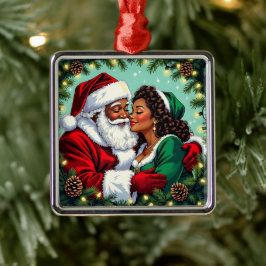Mr and Mrs Clause Sweet Christmas Ornament Aus Metall