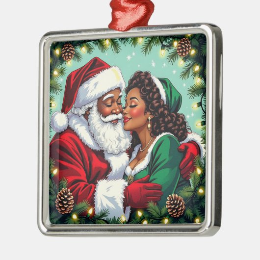 Mr and Mrs Clause Sweet Christmas Ornament Aus Metall (Links)